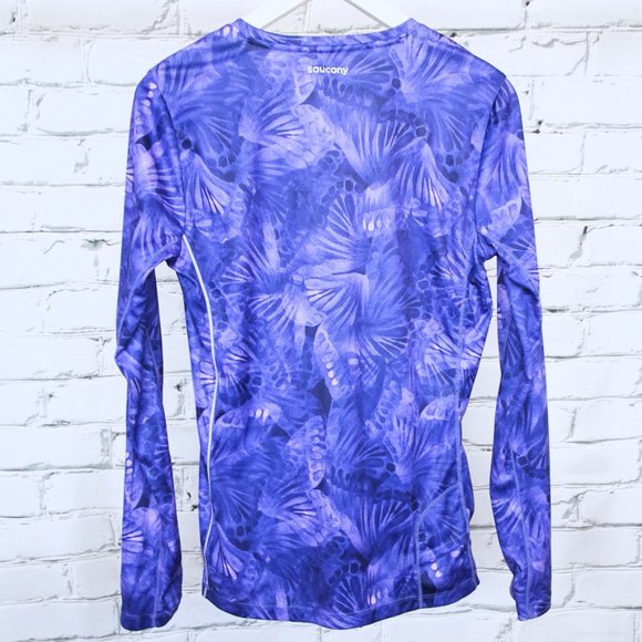 Saucony Purple Butterfly Running Top - Picture 2 of 8